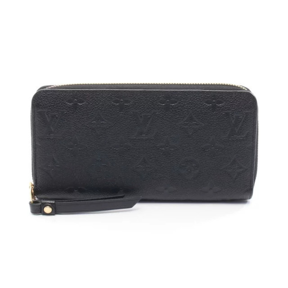 Louis Vuitton Zippy Wallet Round Long Leather Monogram Empreinte Navy Blue